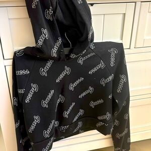 guess crop hoodie